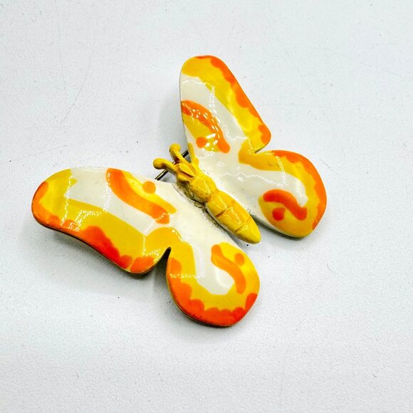 Vintage Enamel Butterfly Brooch Made in West Germany - Picture 3 of 4